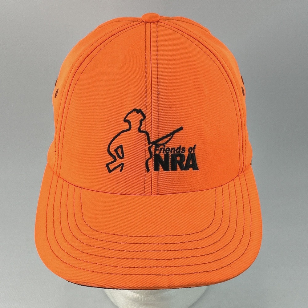 Vintage Friends of NRA Hat Cap Snap Back Orange Hunting Made In USA 90's